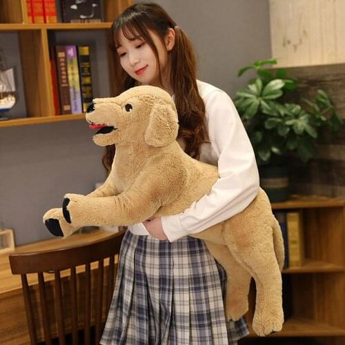 75CM super large simulation stuffed toy Stuffed toy Labrador husky realistic dog toys for childrens birthday gift
