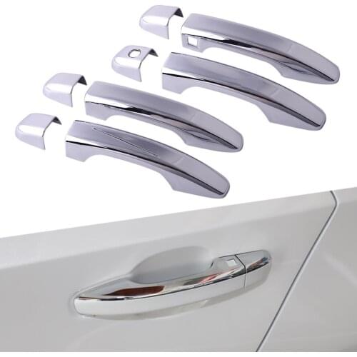 8Pcs/Set Chrome Exterior Door Handle Trim Cover W/Smart Keyhole Fit for Honda Accord 2018 2019 2020