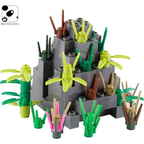Tree Grass Plant Accessories Building Blocks Compatible Military City Friends MOC Brick Education Toys Parts For Children