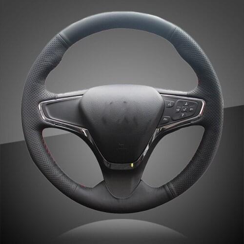 Auto Braid On The Steering Wheel Cover for Chevrolet Cruze 2015 Volt 2016 2017 New Cruze Interior Car Braid Steering Wheel Cover