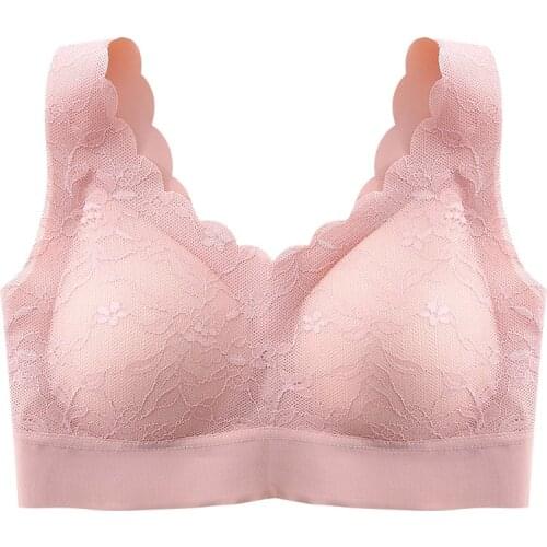 Thai latex lace incoherent lingerie women sports bra large size no steel ring gathered underwear womens bra