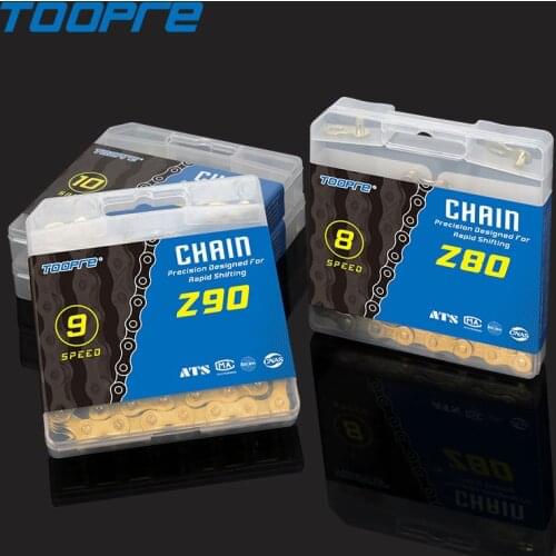 TOOPRE Mountain Bike Chain Golden Road Bike 6/7/8 Speed 9 10 11S Variable Speed Chain Full Plating Anti-rust