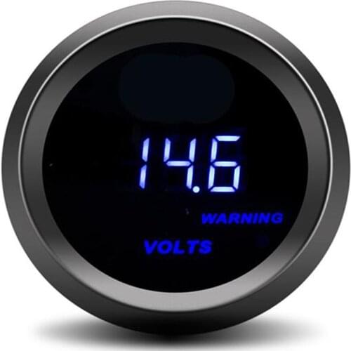 Digital Auto Volt Meter 52mm voltmeter 12 volt Blue LED Voltage Meter Gauge with Sensor for Car Boat Truck bota agua automovil