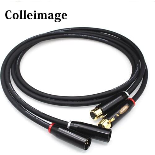 Colleimage Y-8 Hifi XLR Cable Pure 7N OCC Silver-plated Audio Cable With Top Grade Carbon fiber XLR Plug