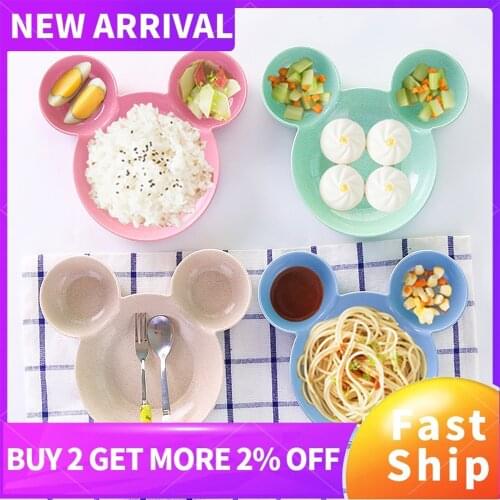 Divided Children Plate Cute Creative Household Dinnerware Baby Plate Breakfast Dinner Plate Dinner Cute