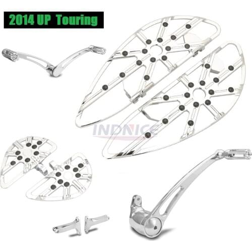 For harley Touring chromed Gauge Floorboards FLHRXS Shift Brake levers street road glide king 2014-2021