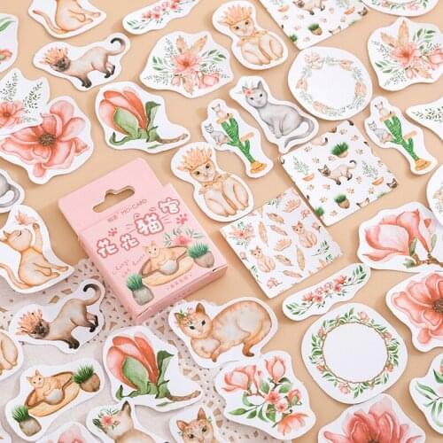 Mo.Card Cat House Mini Paper Diary Sticker Scrapbooking Material Decoration Label Wholesale