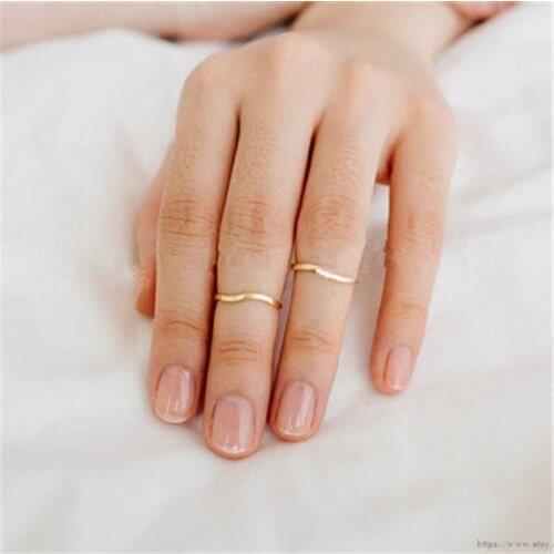 Fashion wave curve corrugated rings - rings for women and