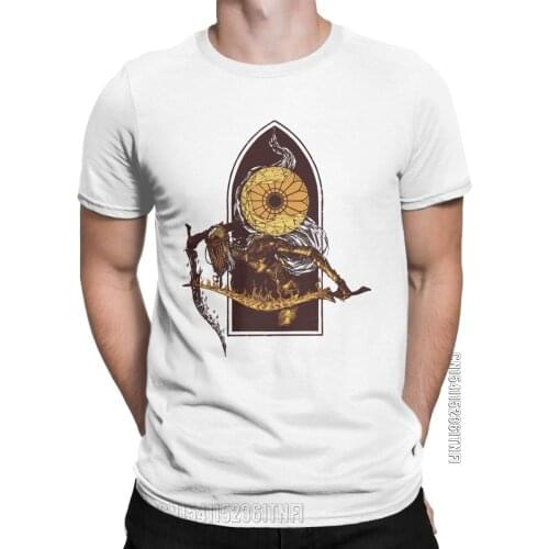 Men T-Shirts Outrider Knight Solaire Of Astora Creative Cotton Tee Shirt Classic Dark Souls T Shirts Crewneck Clothing