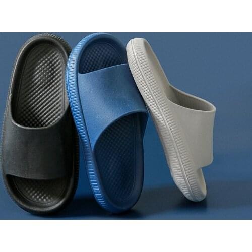 Men Platform Slippers Suitable Indoor and Outdoor EVA Leisure and Comfortable Shoes Open Toe Super Thick Non-slip Home Slippers