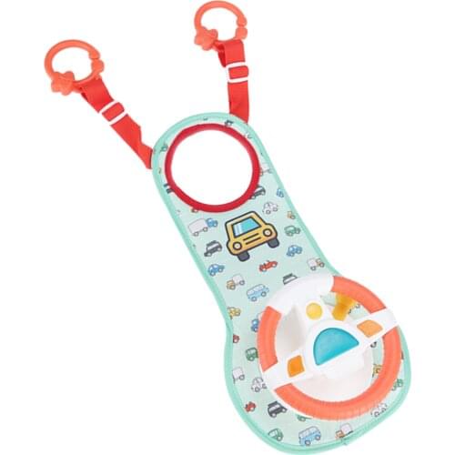 Musical Kids Baby Car Back Seat Steering Wheel Toy with Mirror Game Pretend