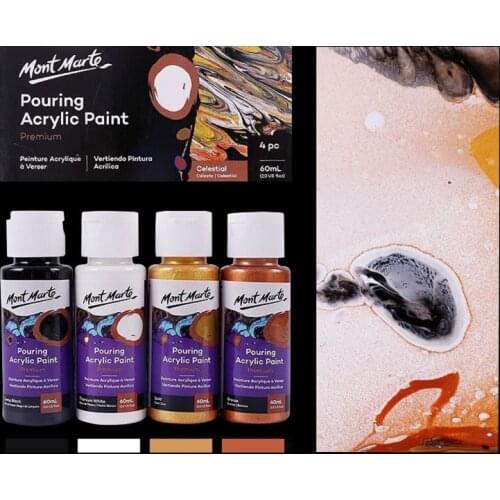 60ML Pigment Acrylic Paint Set Fluid Marbling Paint Acrylic Pouring Drawing Tool