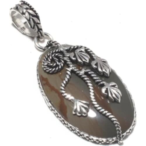 Genuine Jasper , Hand made Women Lady Fine Jewelry gift, 58 mm, P9686