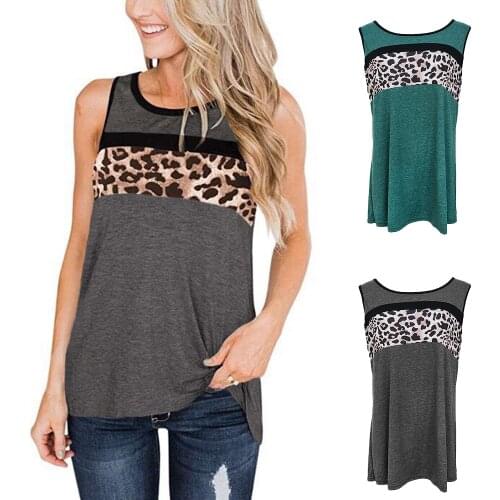 2020 New Casual Women Leopard Tank Vest Summer Sleeveless Ladies Sexy Beach and Streetwear Camisoles Tank Top