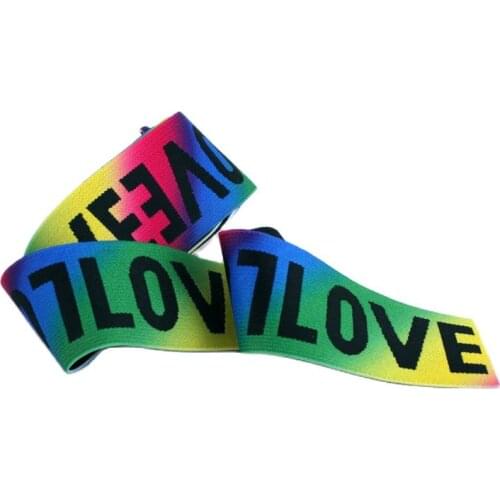 New style multi-color love elastic band/sewing garment accessories/color striped elastic band