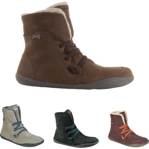 New womens shoes lace up womens autumn and winter comfortable warm boots childrens trend bandage boots fashion snow boots