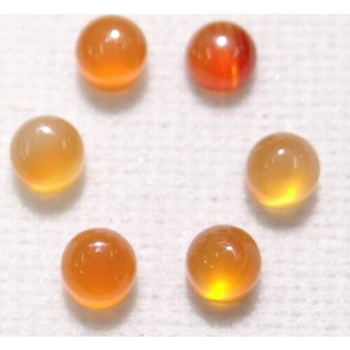 Wholesale 100pcs/lot 4mm Natural Stone agates Half Round Flat Back Cabochons No Hole Beads DIY Jewelry making