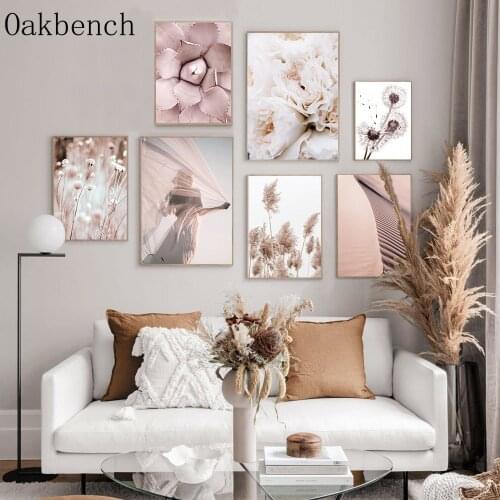 Nordic Poster Plants Flower Reed Wall Art Canvas Painting Dandelion Print Modern Wall Pictures Living Room Decoration Prints