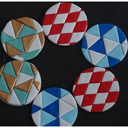 3pcs Plastic Clay Cutter Hexagon/Round/Square/Fish Scales Geometric Shape Cutting Mold Designer Diy Earring Polymer Pottery Tool