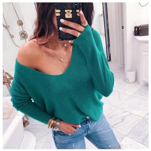 Off-the-shoulder sweater female 2020 casual long-sleeved pregnant pullover women autumn and winter pregnant women knitted shirt