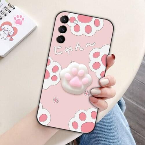 Squeeze Toy Phone Case For Samsung Galaxy Note 5 8 9 Finger Pinch Squishy Soft Cover For Samsung S7 Edge S8 S9 Plus S10E Lite