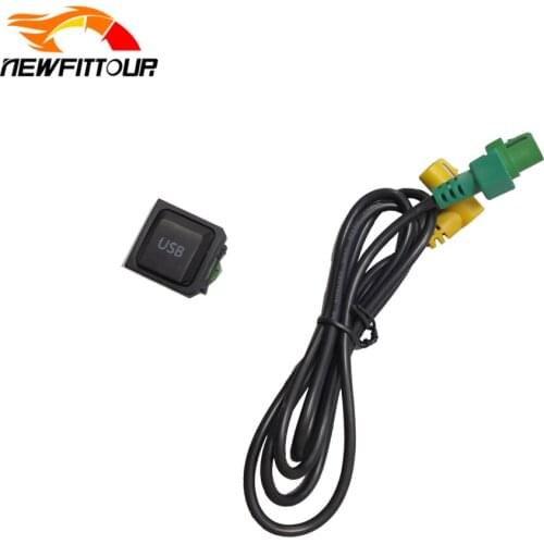 Car USB AUX switch cable USB switch base for Passat B6 B7 Golf 5 MK5 Golf 6 MK6 GTI Jetta 5 MK5 CC