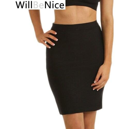 WillBeNice 2019 Sexy Black Blue Red Bandage Skirt Bodycon Mini Sexy Short Club Bandage Pencil Club Bodycon Cocktail Party Slirts