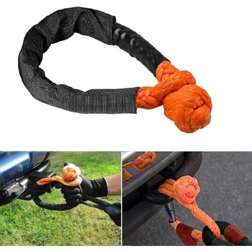 1/2 Inch X 22 Inch Car Soft Shackle Rope Tow Rope Off Road Winch Pulley Cable Hook For Off-Road Recovery ATV UTV