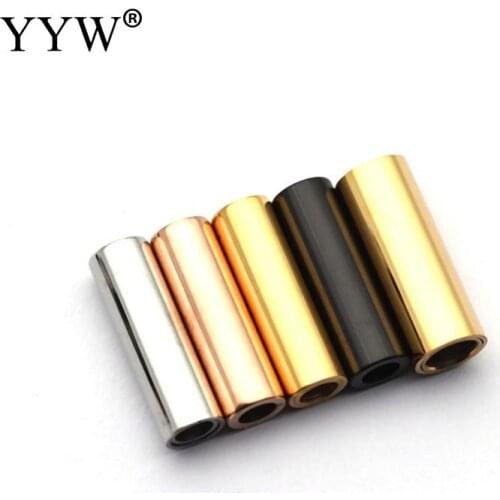 10pcs Stainless Steel Magnetic Clasps Hole 3mm 4mm 5mm 6mm Cord Bracelet Lace Buckle Necklace Diy Jewelry Making Accessories