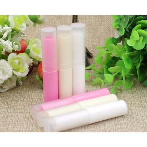 4g Beige White Pink liptubes lipstick Container Lip Balm PET lipstick bottle DIY Empty Refillable bottles Lip Gloss tube RB15