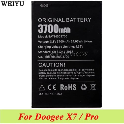 For Doogee X7 Pro Battery for Doogee X7 Batterie Bateria Batterij Accumulator 3700mAh