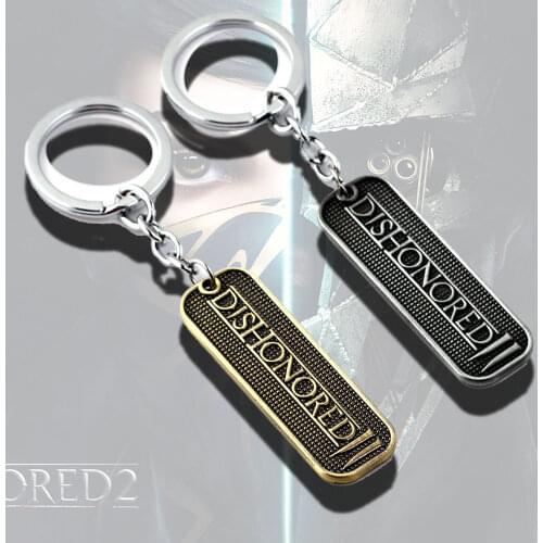 Dishonored 2 PS4 Car Keychain Vintage Chains And Necklaces Game Accessories Phone Charm Aesthetic Sublimation Blanks Men jewelry