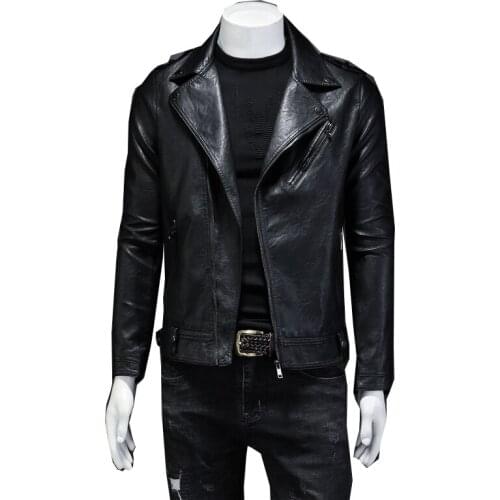 Chaqueta de cuero con cremallera para hombre, chaqueta de cuero marrón de alta calidad, chaqueta de cuero para hombres, 2020