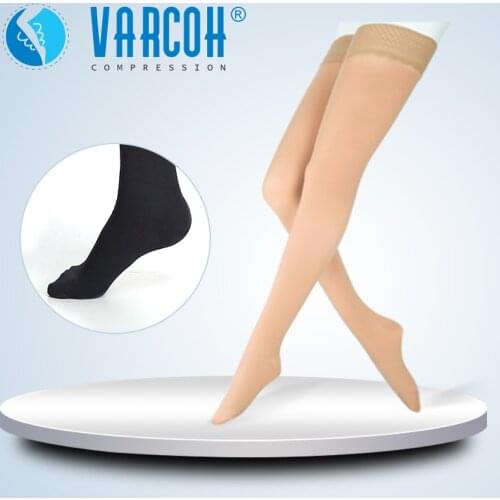Thigh High Compression Stockings Extra Firm Support 30-40 mmHg Medical Gradient for Women & Men Varicose Veins Edema Swelling