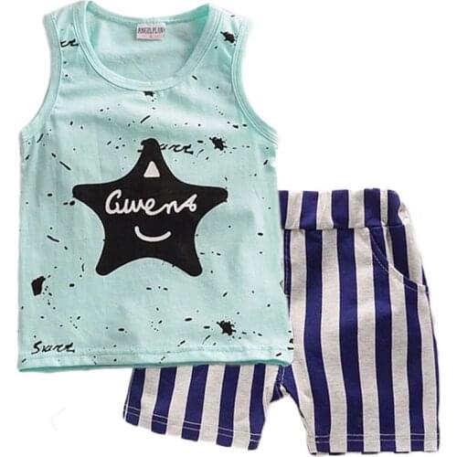 Baby Girls Boys Mouse Cartoon Minnie animal Clothes Set Suit Children Clothing Sleeveless Tshirt Short Pants Tracksuits Clothes