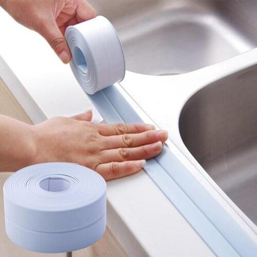 3.2mx3.8cm Kitchen Waterproof Adhesive Sealing Strip Tape Wall Sink Edge Sticker