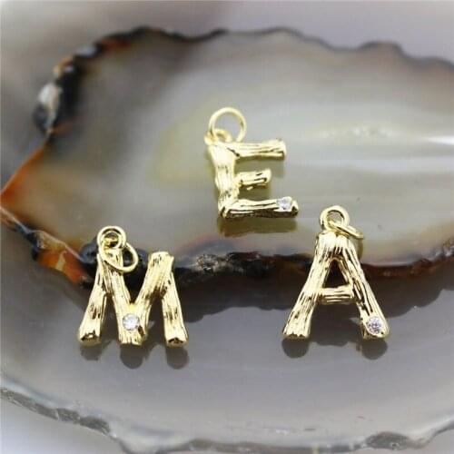 7-15mm 20pcs/lot Cute plating ccopper 26 letters pendant charm,handmade diy letter necklace/earring/bracelet jewelry component
