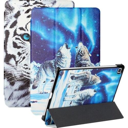 Tiger Wolf Cartoon Fashion PU Leather Cover for Lenovo Tab M10 Plus 10.3'' TB-X606F/X Case for Lenovo M10 HD 2nd Gen X306 Funda