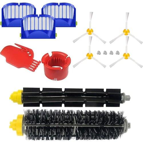 Replacement Part Kit For Irobot Roomba 600 Series 610 620 630 650 660 Vacuum Beater Bristle Brush+aero Vac Filter+side Brush#dg4