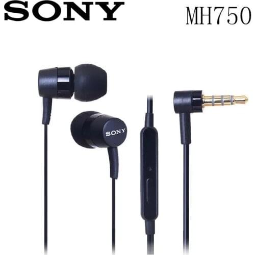100% Original SONY MH750 in Ear earphone BASS Subwoofer xperia series earbuds for sony Z 1 2 3 xiaomi huawei samsung