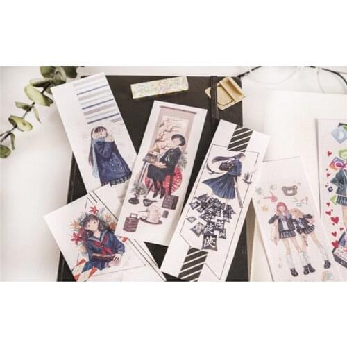 Uniform Girls Washi Tapes Bullet Journal Masking Tape Adhesive Tape DIY Scrapbooking Washi Stickers