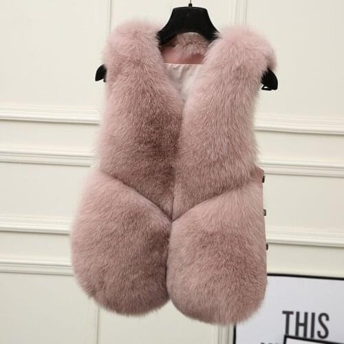 Autumn Winter Coat Real Fox Fur Korean Short Vest Women Sheepskin Pink Jacket Manteau Femme Hiver MY912