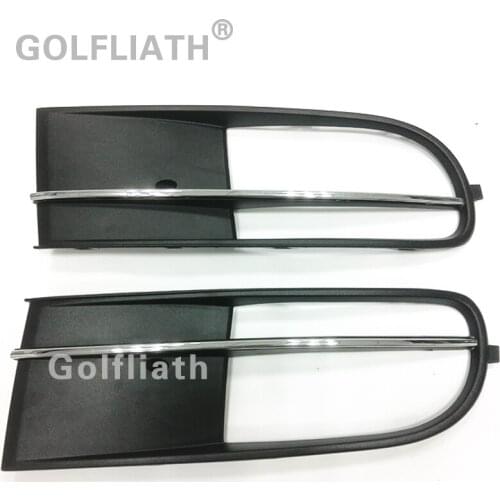 For V W Beetle 11-16 Front Bumper Side Lower Grille Fog Light Grill Kit Chrome 5C5-853-665-D/5C5-853-666-D