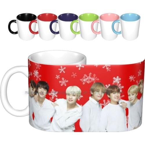 / / Christmas Edition 2 Ceramic Mugs Coffee Cups Milk Tea Mug Kpop Boys Beyond The Scene Love Yourself Her Tear Answer Rap