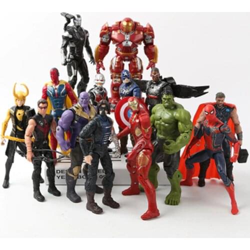 Super Heros Captain America Ironman hulk thor Superhero Action Figure Toys Marvel Avengers 3 infinity war Movie Anime present