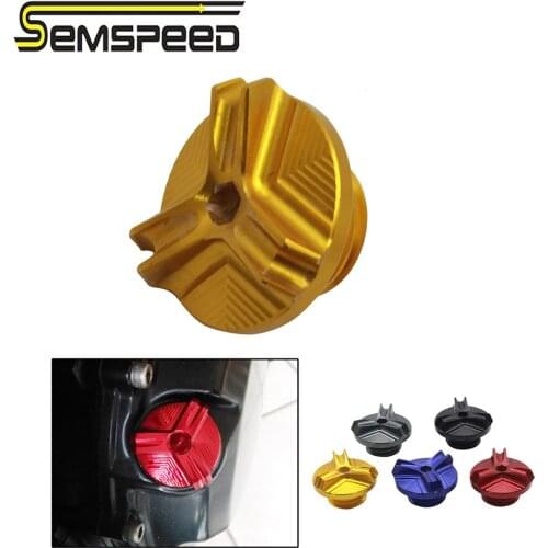 SEMSPEED For Ducati Monster 1200/1200S/821/696/795/796/1100 EVO Motorcycle M20*2.5 CNC Engine Oil Cup Plug Oil Filler Cap Cover