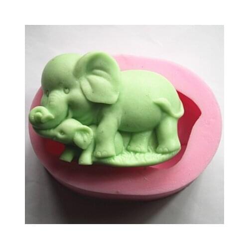 Handmade Soap Silicone Mold Animal Candle Molds Polymer Clay elephant