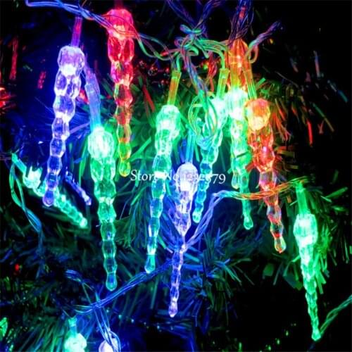 3M/10ft 30LED Battery Operated LED Icicle Stick Fairy String Lights For Party Wedding Christmas Winter Home Decoration