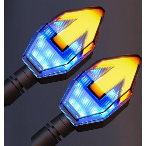 Motorcycle LED Turn Signal Indicator 2 IN 1 Turn Signals Light Motorbike Bright Lights for Honda Harley Yamha Hayabusa Suzuki