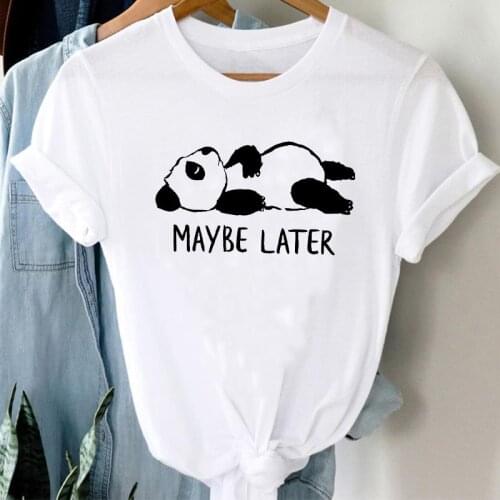 T-shirts Women 90s Short Sleeve Fashion Kawaii Animal Clothes Panda Cartoon Stylish Tshirt Top Lady Print Summer Tee T-Shirt